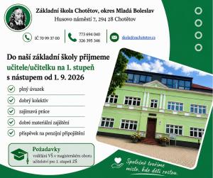 Nabídka pracovní pozice učitel/učitelka